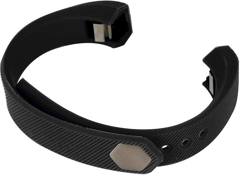 Small Size Sport Silicone Wristband Strap with Stainless Steel Clasp For Fitbit Alta Black