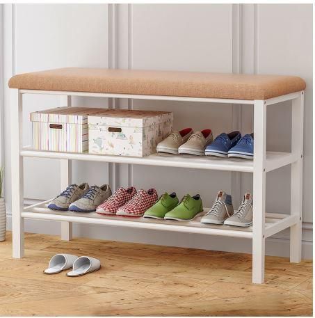 Bybigplus Bench with Shoe Storage Shoe Rack Seat for Wearing