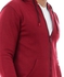 Solid Regular Fit Hoodie Sweatshirt burgundy