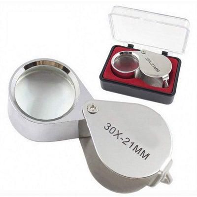 Jewelry Lighting Magnifying Glass/ Watch Repair Magnifying Glass with LED Lamp 30x21mm