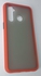 جراب مفحم بظهر شبه شفاف واطار سيليكون ناعم وازرار ملونة لهاتف ريلمى ٥ برو - أحمر