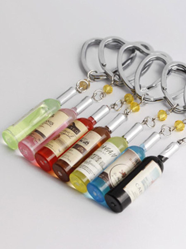 1Pc Key Chain Bottle Shape Key Chain Pendant