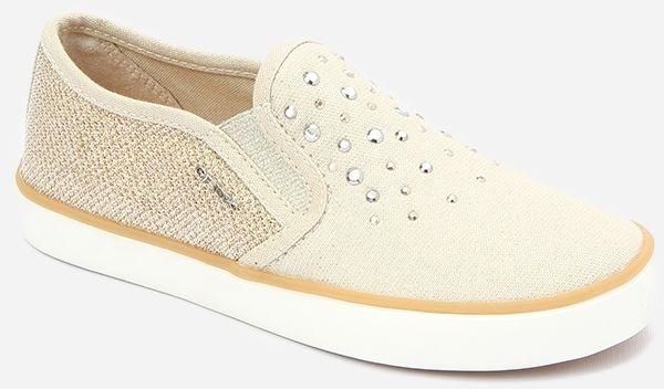 Geox Slip On Shoes - Beige & Gold