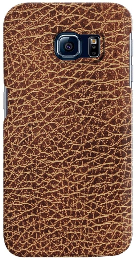 Stylizedd Samsung Galaxy S6 Edge Premium Slim Snap case cover Gloss Finish - Brown Leather