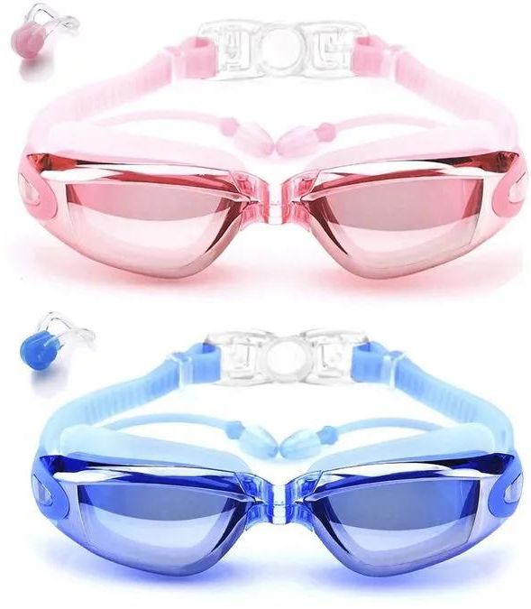 Anti-UV/fog Lens Swimming Goggles With Ear Plugs
