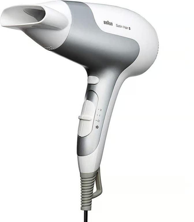 Get Braun HD 580 Satin Hair 5 Power Hair Dryer, 2500 watt - White Silver with best offers | Raneen.com