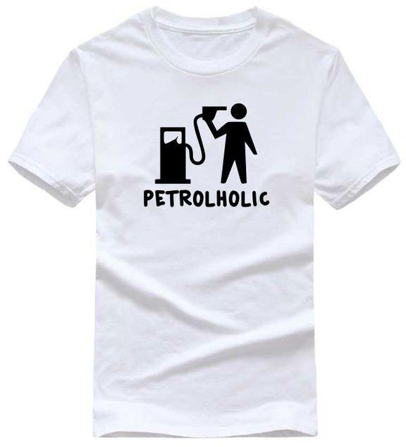 Petrolholic Print White T-shirt