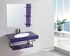 San George Design Basin Bathroom Unit Purple Dark 80 Cm With Shelves