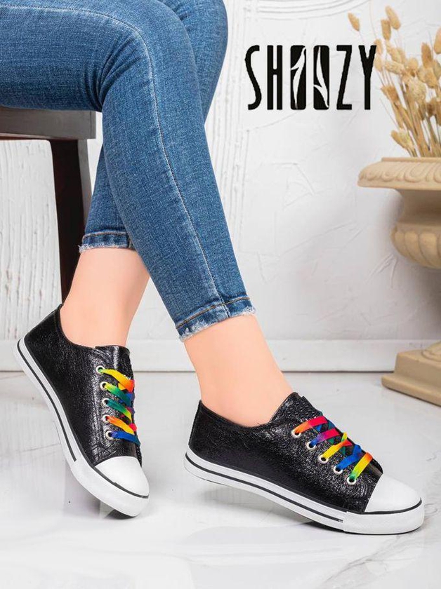 Shoozy Lace Up Sneakers - Multicolor