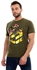 Ted Marchel Front Printed Half Sleeves Summer T-Shirt - Olive