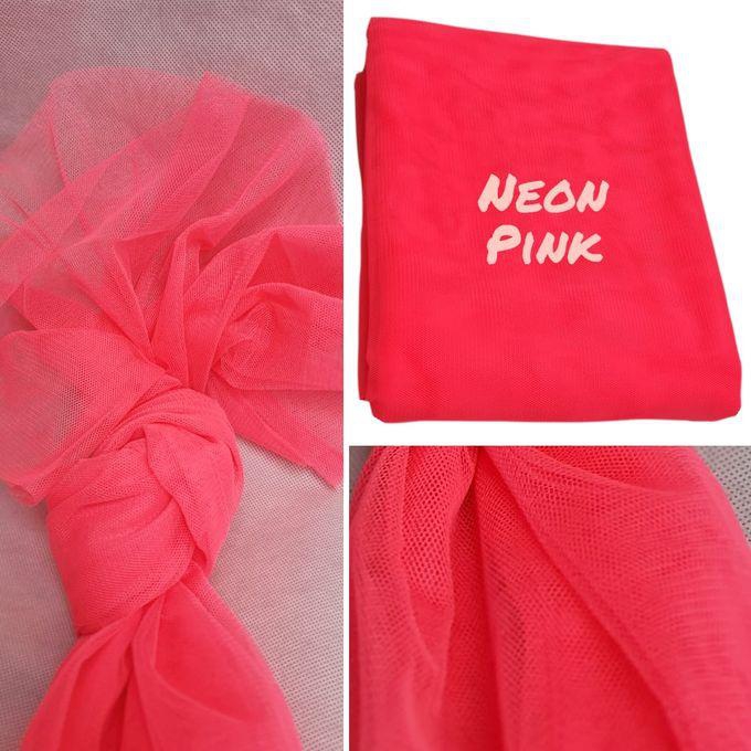 aZeeZ Neon Pink Soft Tulle Extra 5 Meters