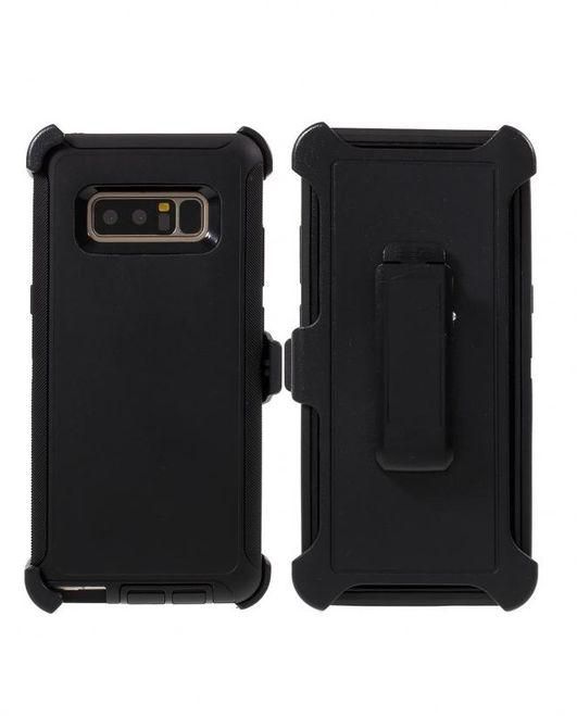 Generic Heavy Duty Kickstand Belt Clip Hybrid PC and TPU Mobile Cover - For Samsung Galaxy Note 8 SM-N950 -Black