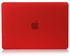 غطاء حماية متين وصلب لجهاز أبل ماك بوك برو المزود بشاشة ريتينا مقاس 12 بوصة أحمر