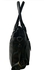 Leatheria Women’s Genuine Leather Handbag Decorated With Chamois-Large- Black