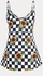 Plus Size & Curve Sunflower Checkerboard Tank Top - 5xl