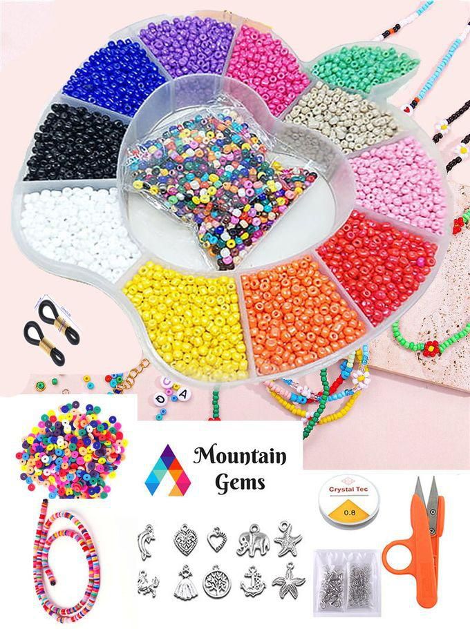 Mountain Gems Beads 4mm Multicolor Assortment Beads Box For Jewelry Making DIY