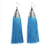 Fashion Tassel Earrings - Turquoise Blue