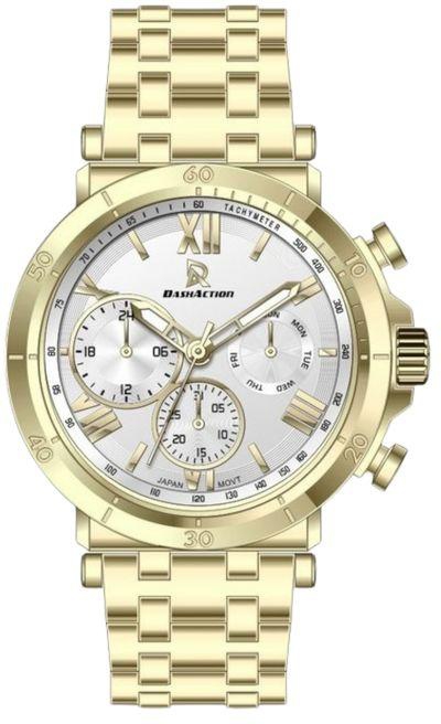 DASH ACTION WATCH-MEN-CHRONOGRAPH-STAINLESS STEEL-GOLD