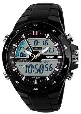 Bluelans Multifunction design, cool sport style, this dual time zones wrist watch is a perfect daily accessory for men on various occassions.<br /><br />Gender: Men's<br />Style: Casual, Sport<br />Band Material: Plastic (Poly Urethane)<br />Case Material: PC