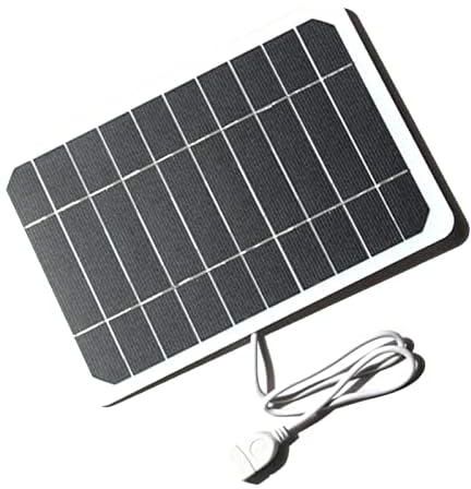 Fajia Charger,5W 5V Small Solar Panel with USB DIY Monocrystalline Silicon Solar Cell Waterproof Camping Portable Power Solar Panel for Power Bank Mobile Phone