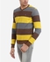 Andora Striped V-Neck Pullover - Multicolour