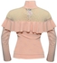 Kalicious Collections High Neck Lace Top - Peach