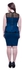 Faballey Curve Lacy Back Peplum Dress Blue 2XL