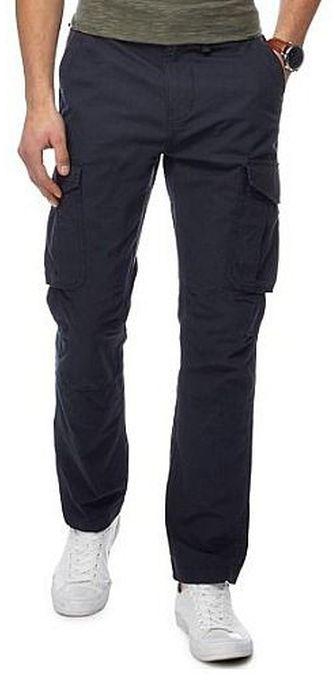 Classic Combat Chinos Trousers For Men-Black