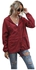 Fashionable Casual Hooded Jacket Red