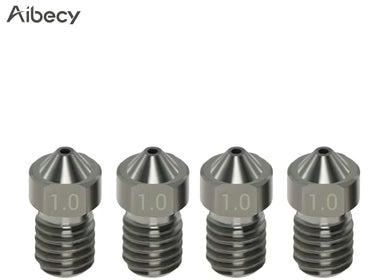 4-Piece Hardened Steel Nozzles V6 Set For 3D Printer Parts Silver