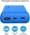 Promate 20000mAh Type-C Power Bank, Portable 3.1A Dual USB Fast Charging External Battery Pack with USB-C Input /Output Port and Over-Charging Protection for iPhone X, Samsung S9+/S8, Titan-20C Blue