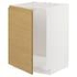 METOD Base cabinet for sink, white/Upplöv matt dark beige, 60x60 cm - IKEA