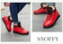Women's Round Toe High Top Sneakers Red