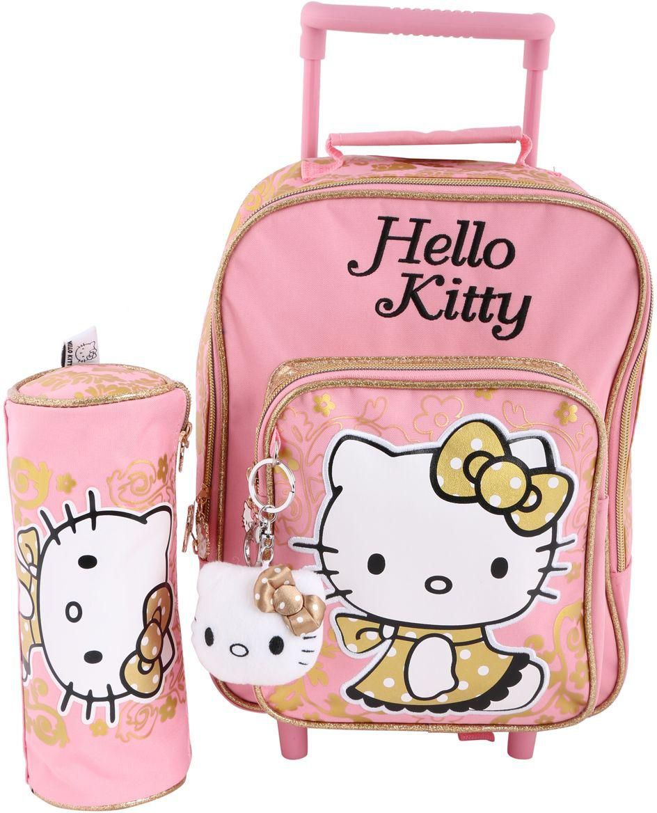 School Trolley Backpack For Girls - Hellokitty, 12 Inch, Pink, 108307