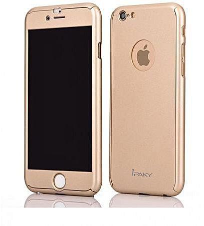 iPaky iPhone 6 Plus/iphone 6s Plus - iPaky 360 Full Protection Case with Glass Screen Protector (Apple cutout) - Gold