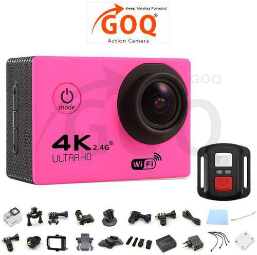 Generic F60R 4K 30fps 16M Action Sports Camera Cam Remote Shutter Control Pink JY-M
