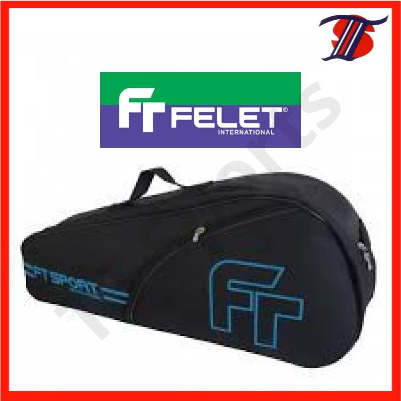 Felet Badminton Bag for 3-5 Rackets (Black/Blue)