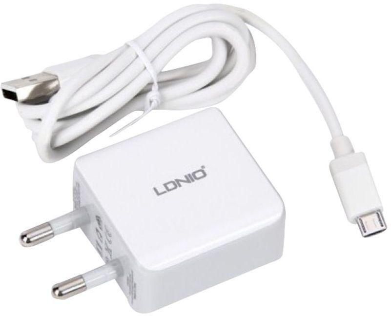 LDNIO Dual USB Port Home Charger 2.4A - White