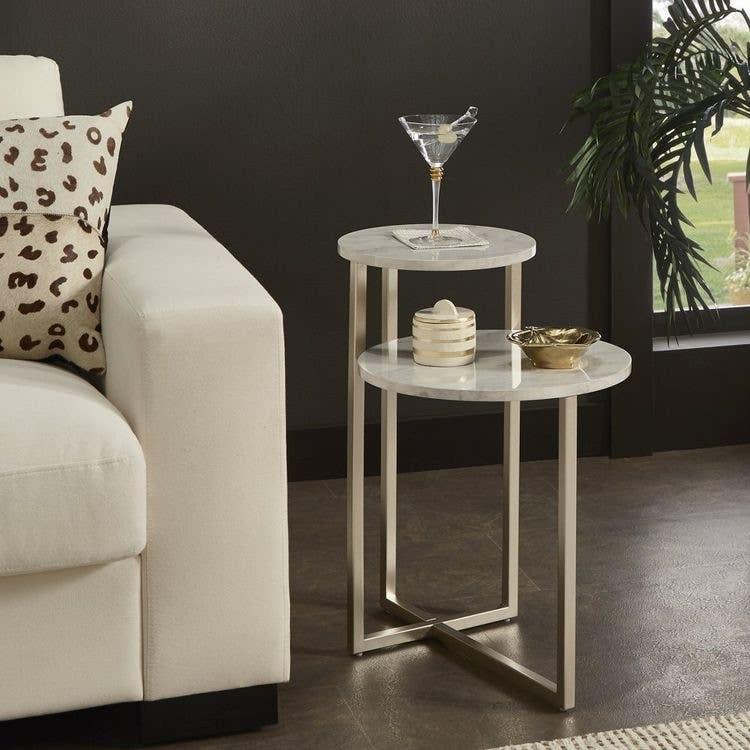 Get Steel Side Table Set, 2 piece - Silver with best offers | Raneen.com