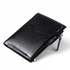 HAUT TON Genuine Leather Bifold and Trifold Wallets for Men Removable Flipout Card Holder - Black - 10x1.5x12.4cm