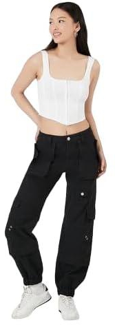 Forever21 Women Cotton Cargo Joggers