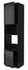 METOD خزانة عالية لفرن/ميكرويف بابين/أرفف, أسود/Voxtorp شكل خشب الجوز, ‎60x60x240 سم‏ - IKEA