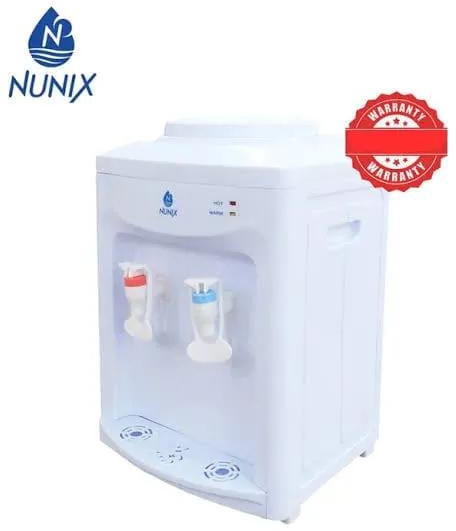 Nunix Table Top Hot And Normal Water Dispenser.Hot & Normal Table-Top water dispenser Smarter and Stronger Stainless steel tank for hygienic water Overheat Protection