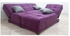 In Home Sofa Bed - 260x190 Cm + Pouf - 40x40 Cm + 3 Cushions
