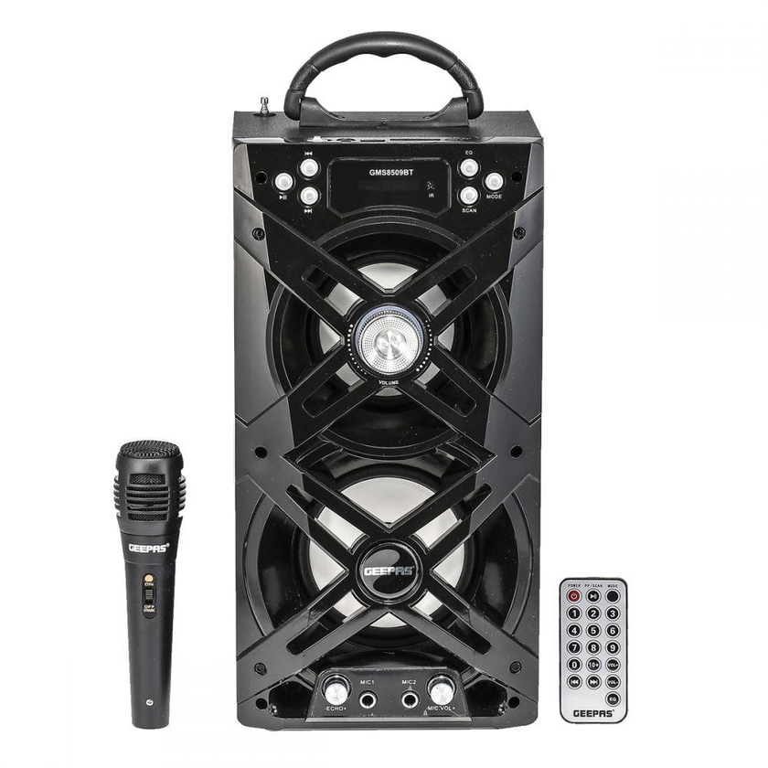 Geepas Rechargeable Portable Mini Speaker, Black - GMS8509
