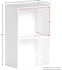 Vida Designs Oxford 2 Tier Cube Bookcase, White Wooden Shelving Display Storage Unit for Office Living Room Furniture