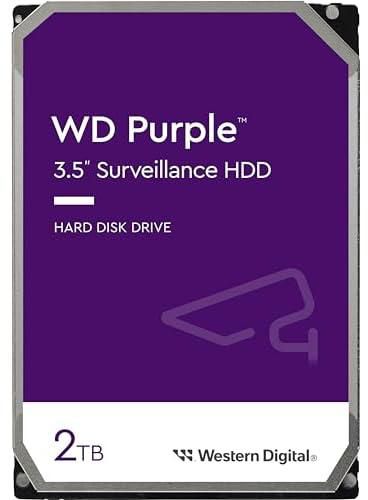 Western Digital 2TB WD Purple Surveillance Internal Hard Drive HDD - SATA 6 Gb/s, 256 MB Cache, 3.5" - WD22PURZ