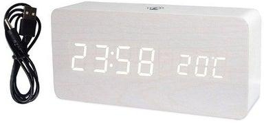 Digital LED Alarm Clock White/Black 243grams