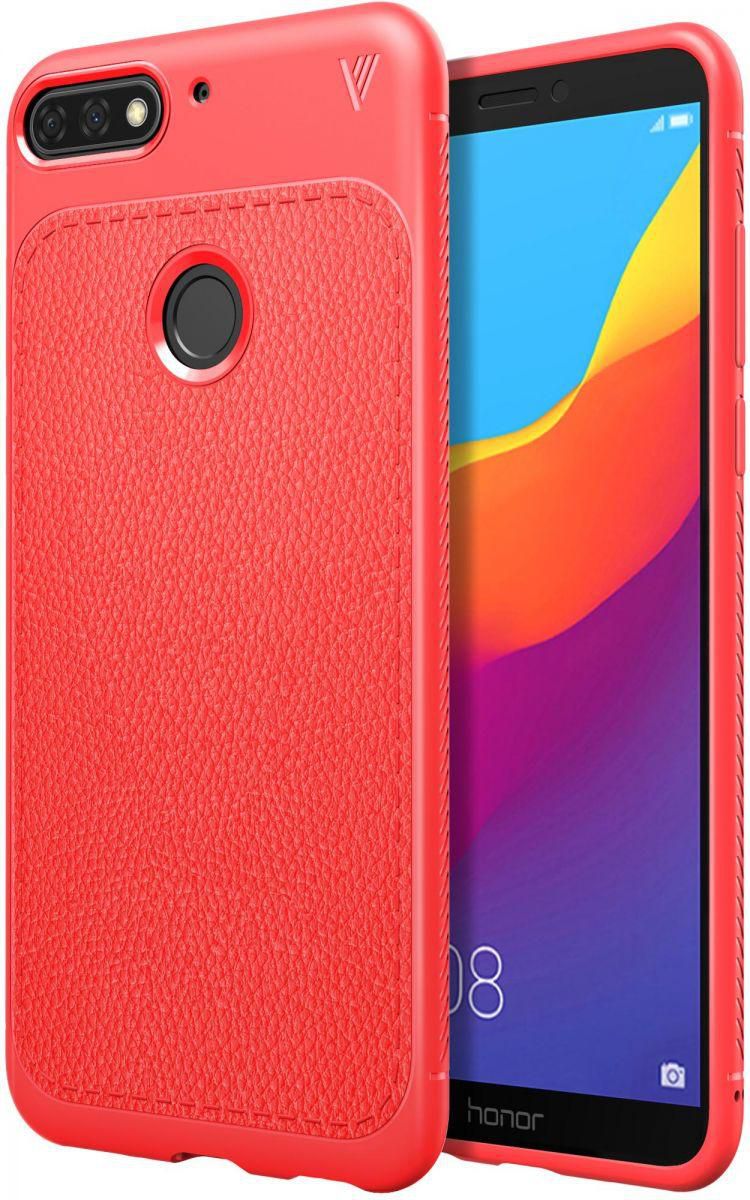 Huawei Y7 Prime 2018 case, Scratch-resistant Soft TPU Case Cover for Huawei Y7 Prime 2018 5.9 Inch, Red