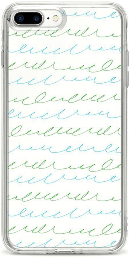 Protective Case Cover For Apple iPhone 8 Plus Cursive Story Full Print